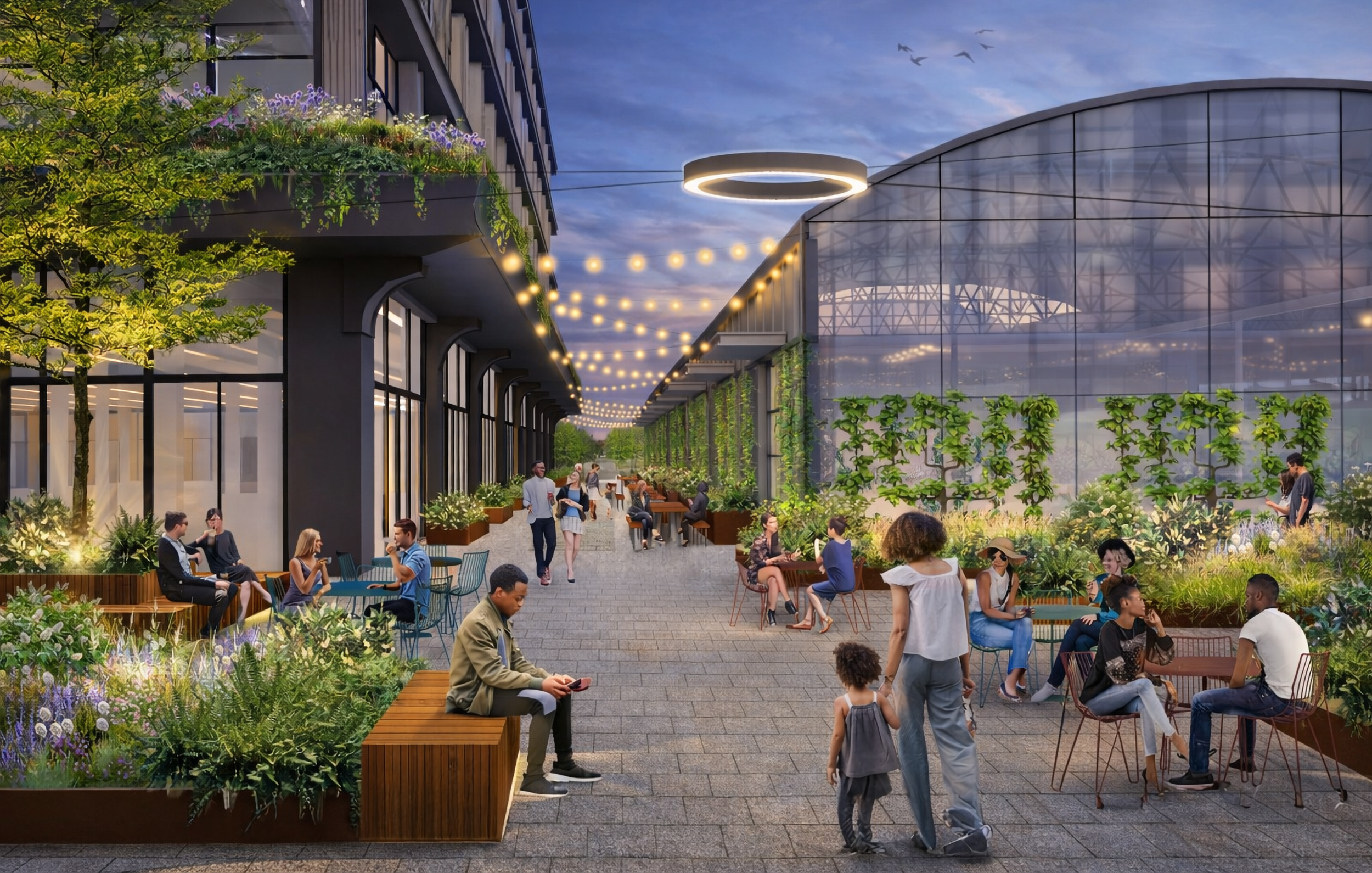 2nd Avenue street view with residential and retail